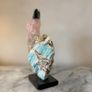 Hand-Carved Rose Quartz Parrot on Raw Amazonite & Crystal Matrix Base Image 2