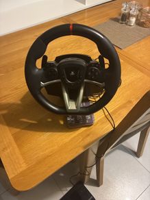 Racing wheel and pedals to suit PlayStation