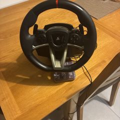Racing wheel and pedals to suit PlayStation