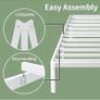 41 cm King Size Bed Frame with Rounded Corner Legs, 5ft Metal Platform Image 5