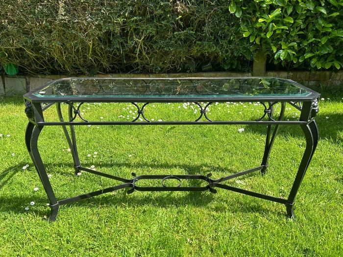 Glass top table