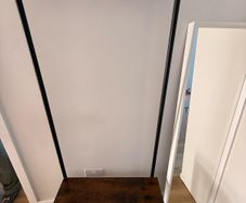 Hallway coat rack with shoe storage
