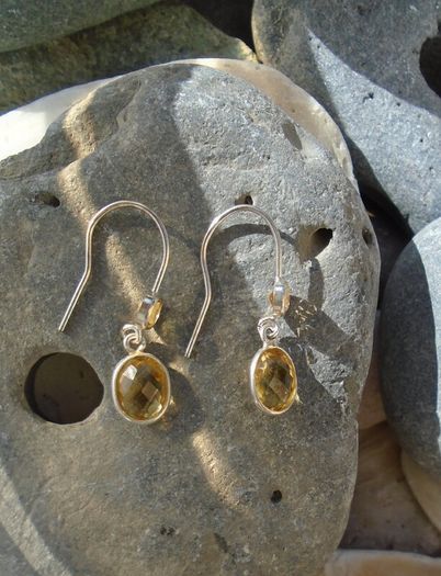 Citrine/Silver earrings,Gemstone earrings,Gift.November birthstonerrings,Drop earrings