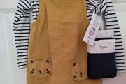 Girls Dungaree Dress Set 12-18mths