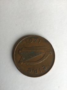 1971 Irish 2 pence coin