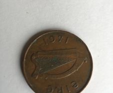 1971 Irish 2 pence coin