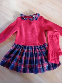 Next Dress & Tights Age 12-18 months