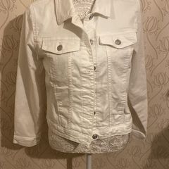 denim  jacket white