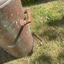 Vintage 70's Bare Copper Cylinder Prop Image 2