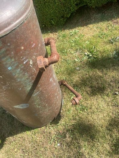 Vintage 70's Bare Copper Cylinder Prop