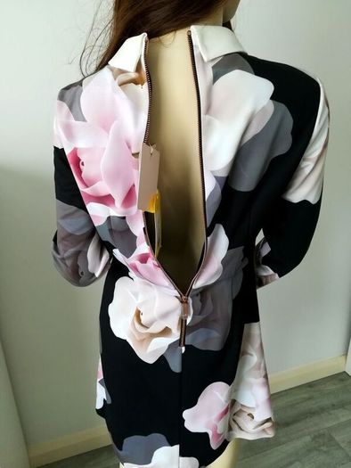 Ted Baker dress with collar, size 14 with bag