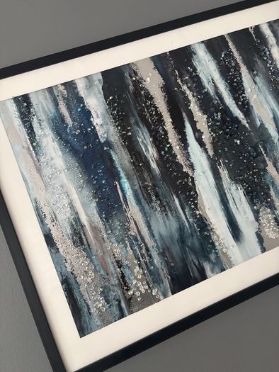 large jewel framed art