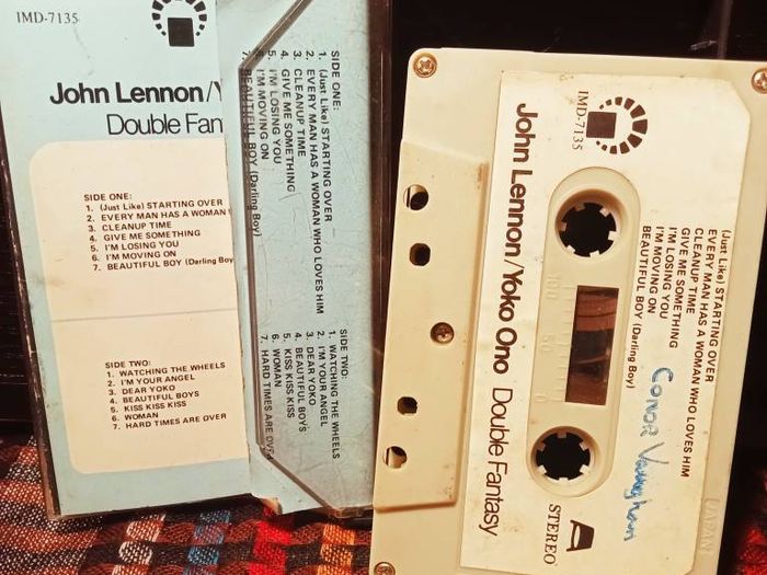 1980. John Lennon. Yoko Ono. Double Fantasy. Cassette Tape.
