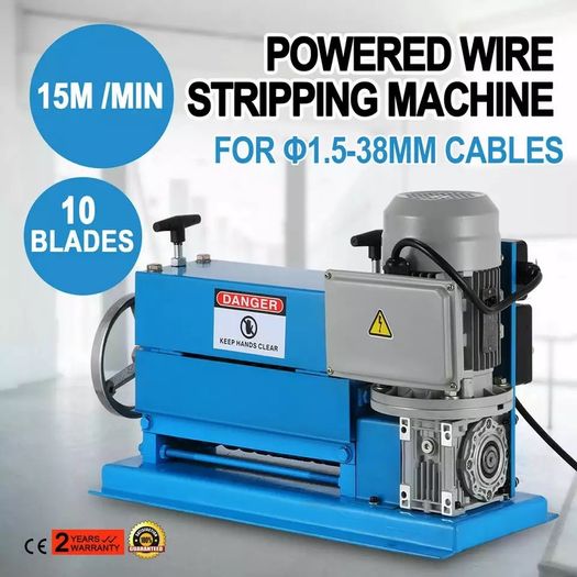 1.5-38MM Wire Stripping Machine 370W Wire Stripper Machine with 10 Blades  Electric Cable Stripper Machine 220v