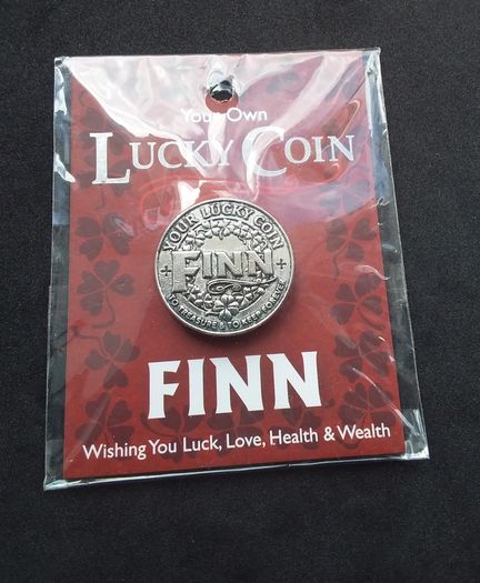 Your Own Lucky Coin " Finn" Personalised Keepsake Token