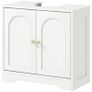 Under Sink Bathroom Cabinet with 2 Arch Doors - White Image 10