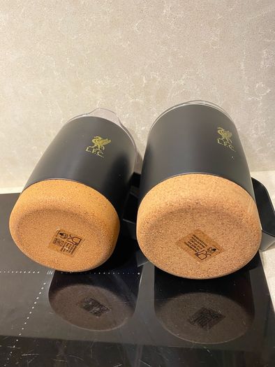 Official Liverpool FC Black Travel Mugs (Pair)