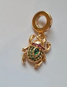Brand new, jewellery, beetle, unused silver charm pendant, S925 sterling silver, charm