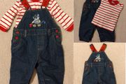 Cheeky Chimp Denim Dungaree,s And Top