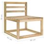 8 Piece Garden Lounge Set Green Impregnated Pinewood Image 7