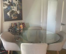 Glass table and chairs