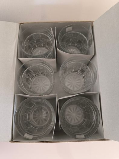 Vintage Luminarc Damier 7 Piece Whisky Decanter Set  Made in France Boxed
