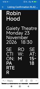 4 Tickets Gaiety Panto