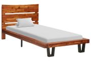 Bed Frame with Live Edge Solid Acacia Wood 90 cm