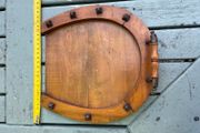 Vintage wooden horseshoe tray