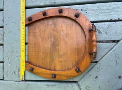 Vintage wooden horseshoe tray