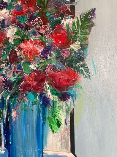Large Original Floral Painting Original Art Contemporary Art Modern Irish abstract art