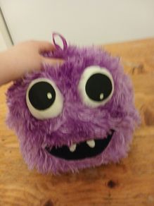 purple hairy ball