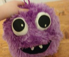 purple hairy ball