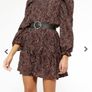 AX Paris Red Animal Print Puff Sleeve Skater Dress BNWT Image 2