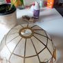 Vintage Capiz Shell hanging ceiling pendant shade Image 7