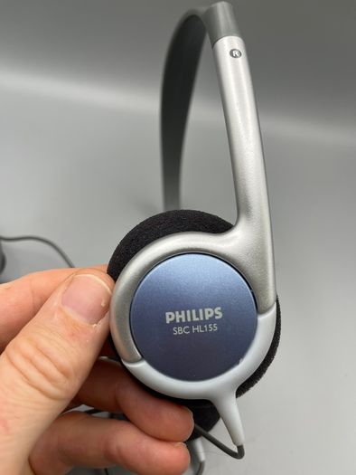 Philips HL155 6 M Cabled Headphones - Lightweight - Tested Working