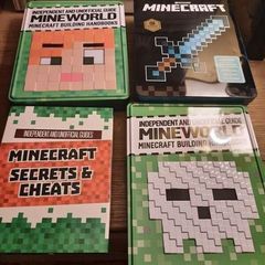 4 Minecraft Tins and Slip Book Set Age 7+