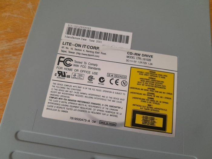 Lite-on It Corp CD-RW Drive 16x10x40x Computer