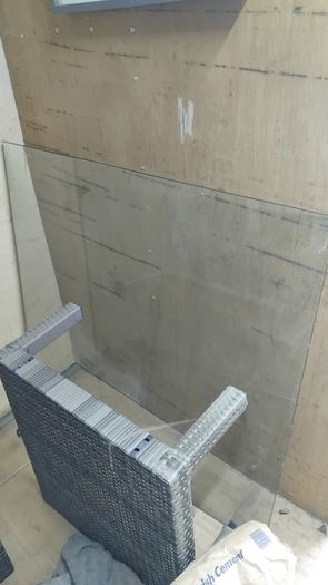 Glass Panels and Two Poles