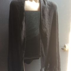 ZARA black knit wrap