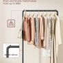 Clothes Rail - Movable Clothes Rack with Bottom Shoes Shelf, Heavy-Duty Clothing Rail for Hanging Clothes, Coats, Dresses, Clothes Rail for Bedroom, Closet, Laundry (Black, Image 3