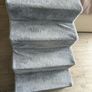 Grey, four-step plush pet staircase and small dog bed Image 3