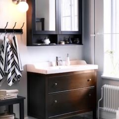 Hemnes bathroom sink unit, sink & taps