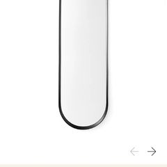 Audo black oval mirror