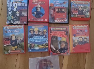 Free Fireman Sam DVDs x9