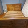 Wooden King Size frame and mattress Image 2