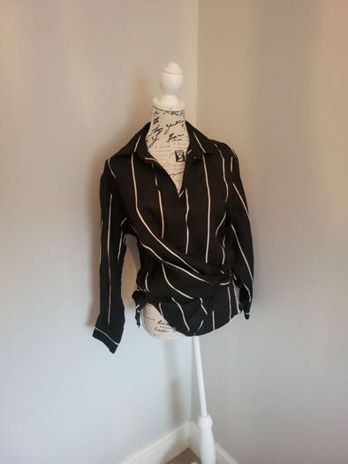 wrap around linen blouse