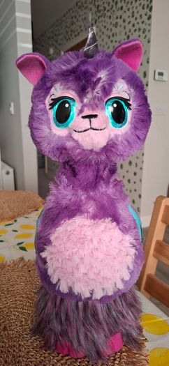 Hatchimals Llalacorn Interactive Purple Llama Talks Lights Up Grows 32 inches.