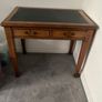 Antique leather topped desk Image 4