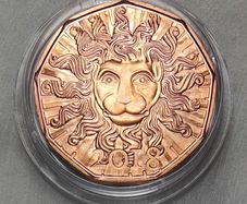 Austria 5 Euro Copper Uncirculated Coin 2018 - 650th Anniversary of the founding of the Austrian National Library - New Year Coins